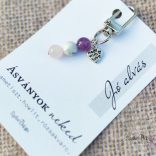 Jó alvás- Ásványos kulcstartó vagy táskadísz