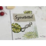 Végtelen jel fém medál mágneses ajándékkártyával