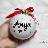 Neves karácsonyfadísz gömb