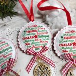 Karácsonyi szavak karácsonyfadísz