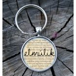 "Elmúlik" üveglencsés kulcstartó