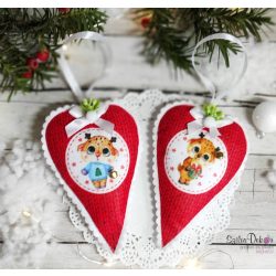 Rénikés ajándékcsomagos karácsonyfadísz