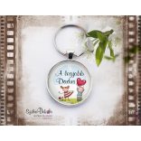 "Legjobb Dadus" üveglencsés kulcstartó