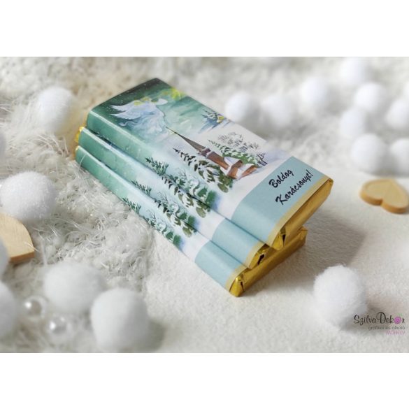 Angyalos kistáblás karácsonyi csoki 