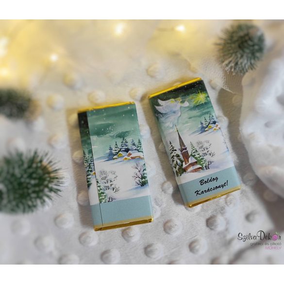 Angyalos kistáblás karácsonyi csoki 