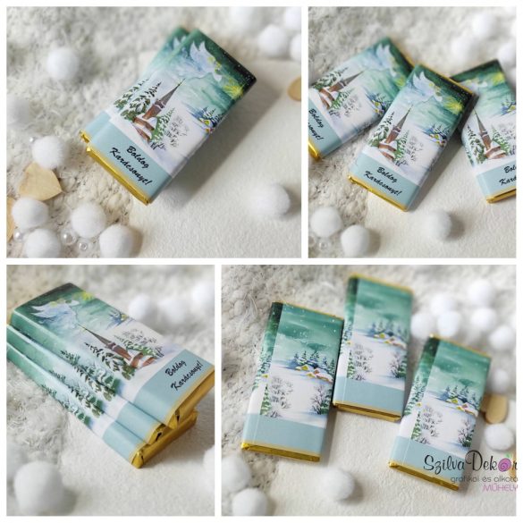 Angyalos kistáblás karácsonyi csoki 