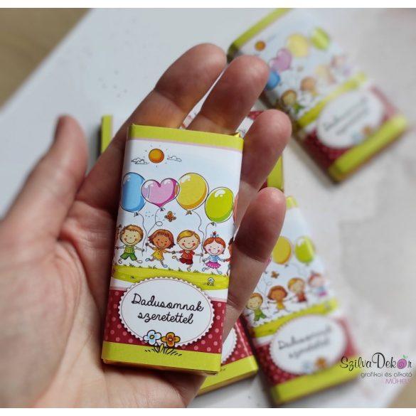 "Dadusomnak" csokipapíros kistáblás csokidekoráció