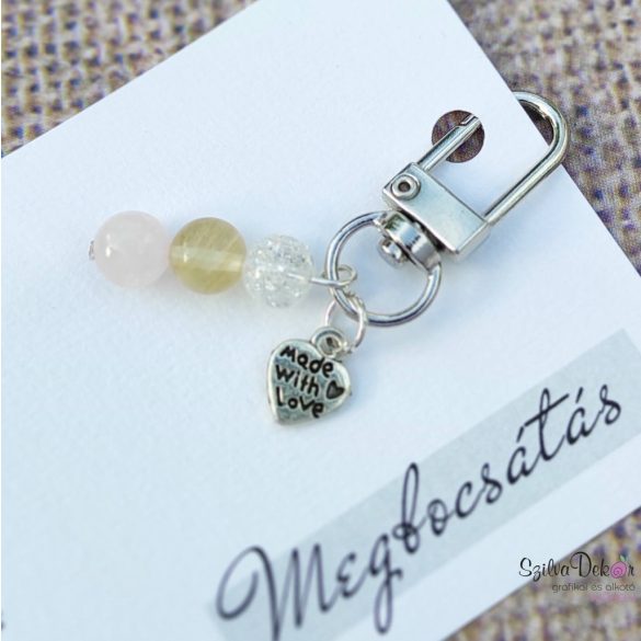 Megbocsátás- Ásványos kulcstartó vagy táskadísz