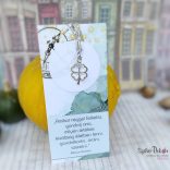 HÁLA- Idézetes könyvjelző + fém lóhere medál (zöld)