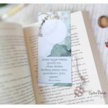 HÁLA- Idézetes könyvjelző + fém lóhere medál (zöld)