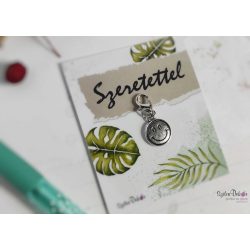 Smiley fém medál mágneses ajándékkártyával