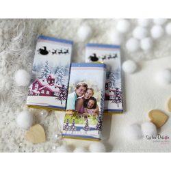   "Érkezik a Mikulás" fényképes kistáblás karácsonyi csoki 