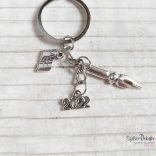 CsakFém kulcstartó "Magyar tanár"