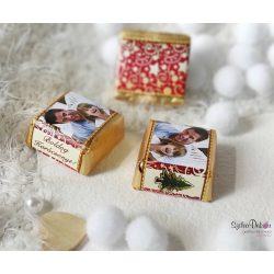 Bordó cirádás karácsonyi kockacsoki