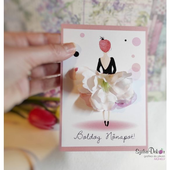 Panna - Nőnapi virágos képeslap