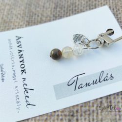 Tanulás - Ásványos kulcstartó vagy táskadísz