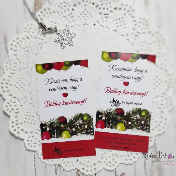 Köszönöm, hogy a vendégem vagy kártya gömbös