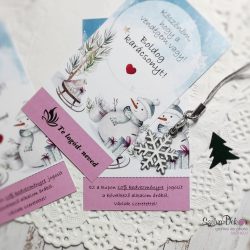 Köszönöm, hogy a vendégem vagy kártya hóemberes