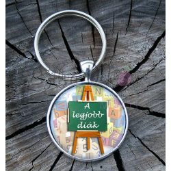 "Legjobb diák" üveglencsés kulcstartó