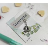 Hajó fém medál mágneses ajándékkártyával