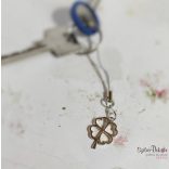 HÁLA- Idézetes könyvjelző + fém lóhere medál (rószaszín)