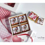 Pöttyös szíves valentin kockacsoki- dekoráció