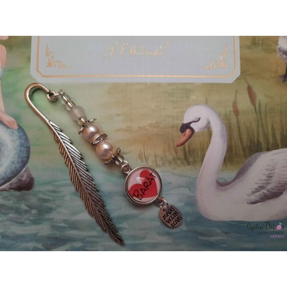 Madártollas KönyvÉkszer- fehér