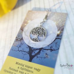 MEGÚJULÁS- Idézetes könyvjelző + fém életfa medál