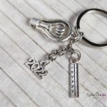 CsakFém kulcstartó "Fizika tanár"