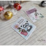 Nőnapi macis mágneses ajándékkártya fém fityegővel