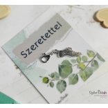 Focicipő fém medál mágneses ajándékkártyával