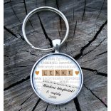 "Tanár" üveglencsés kulcstartó