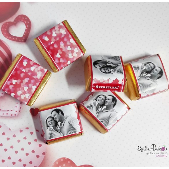 Apró szíves valentin kockacsoki- dekoráció