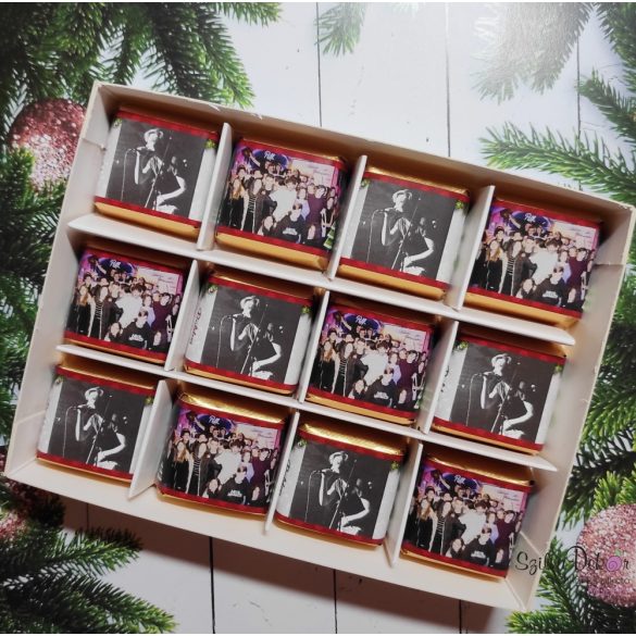 12 darabos fényképes csoki ablakos dobozban