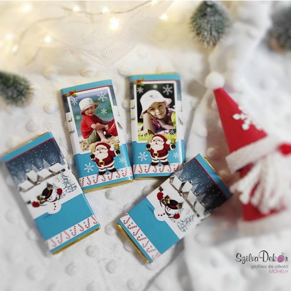 Saját fotóval rendelhető Mikulás kistáblás  csoki