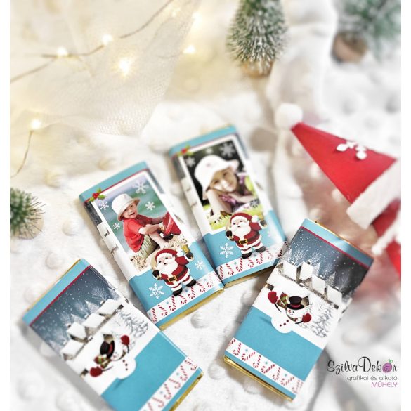 Saját fotóval rendelhető Mikulás kistáblás  csoki