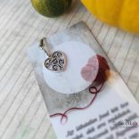 ÖSSZETARTOZÁS- Idézetes könyvjelző + fém szív medál