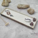 Mini Zen meditációs kert 35x10 cm- barna