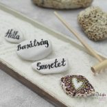 Mini Zen meditációs kert 35x10 cm- barna