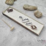 Mini Zen meditációs kert 35x10 cm- barna