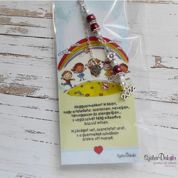 „Ovis ballagós” bordó KönyvÉkszer könyvjelző 