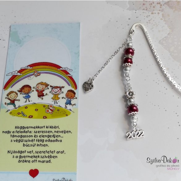 „Ovis ballagós” bordó KönyvÉkszer könyvjelző 