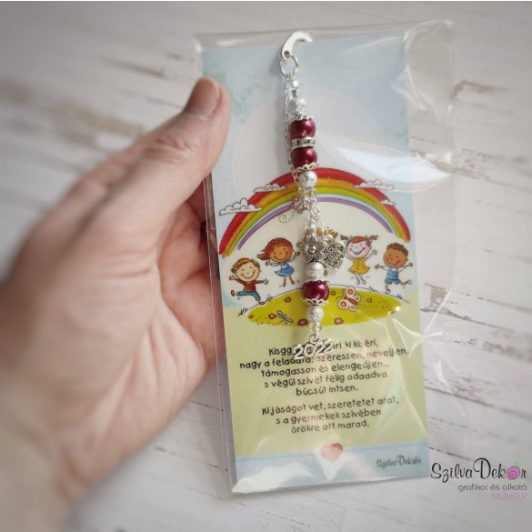 „Ovis ballagós” bordó KönyvÉkszer könyvjelző 