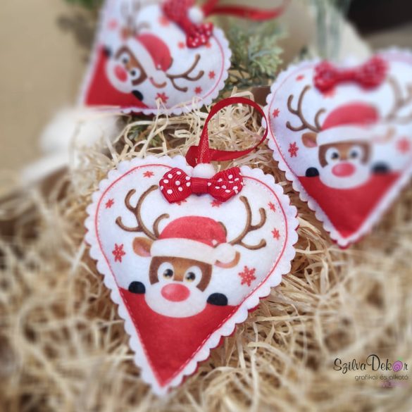 Rénike szív karácsonyfadísz