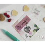 Szív fém medál mágneses ajándékkártyával