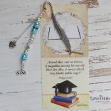 „Tanári ballagós” kékes KönyvÉkszer könyvjelző 