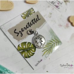 Angyalos fém medál mágneses ajándékkártyával