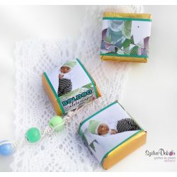 Zászlós kockacsoki- keresztelői, szülinapi dekoráció