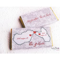   SAJÁT MINTÁVAL kistáblás csokidekoráció esküvői köszönetajándék