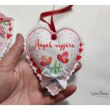 Anyák napjára textil dísz akasztós